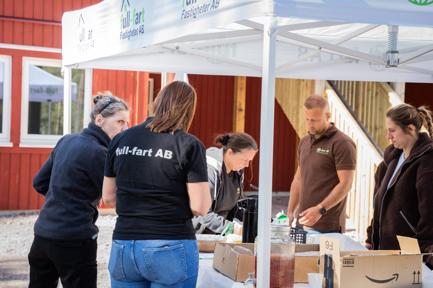 Full-Fart team på event